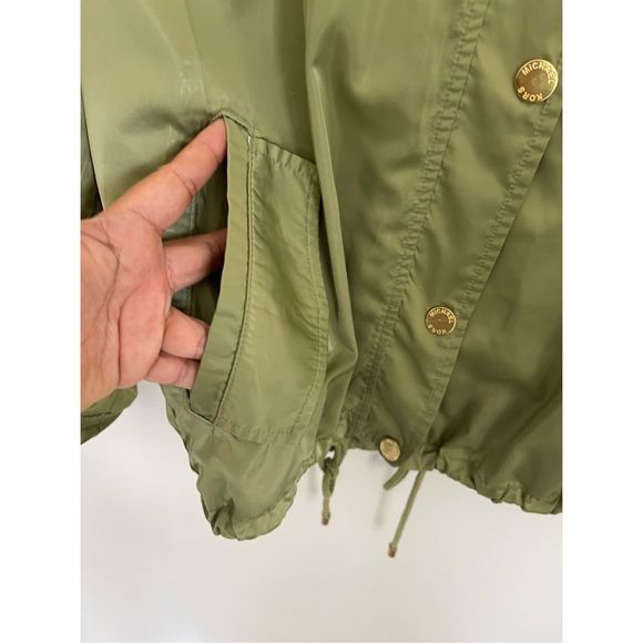 MICHAEL Michael Kors Olive Green Hooded Blouse - Picture 3 of 7